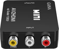 GANA RCA to HDMI, 1080P Mini RCA Composite CVBS AV to HDMI Video Audio