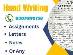 Hand writing Assignment services