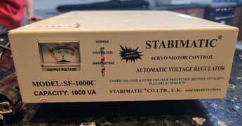 Stabimatic 1000 VA Servo Motor Stabilizer 0