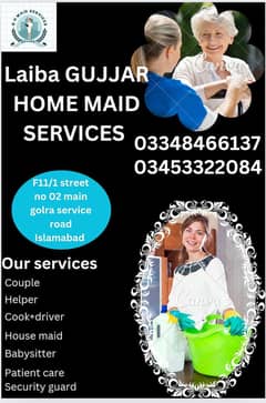 Cook / House Maid / Driver /Baby Care / Patient Care /Nurse