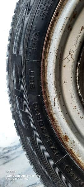 175 70 r13 stepney tire plus rim for sale in mint condition 2