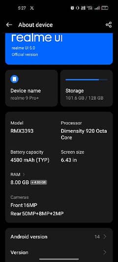 Realme 9Pro plus 10/10