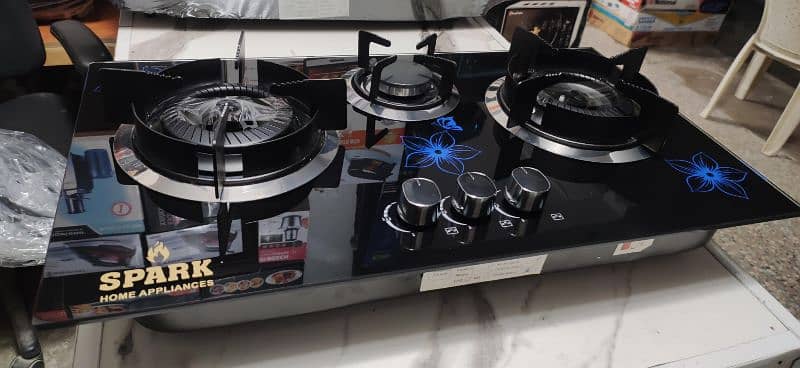 Spark Brand three burner high Quality gas cooking stove 6