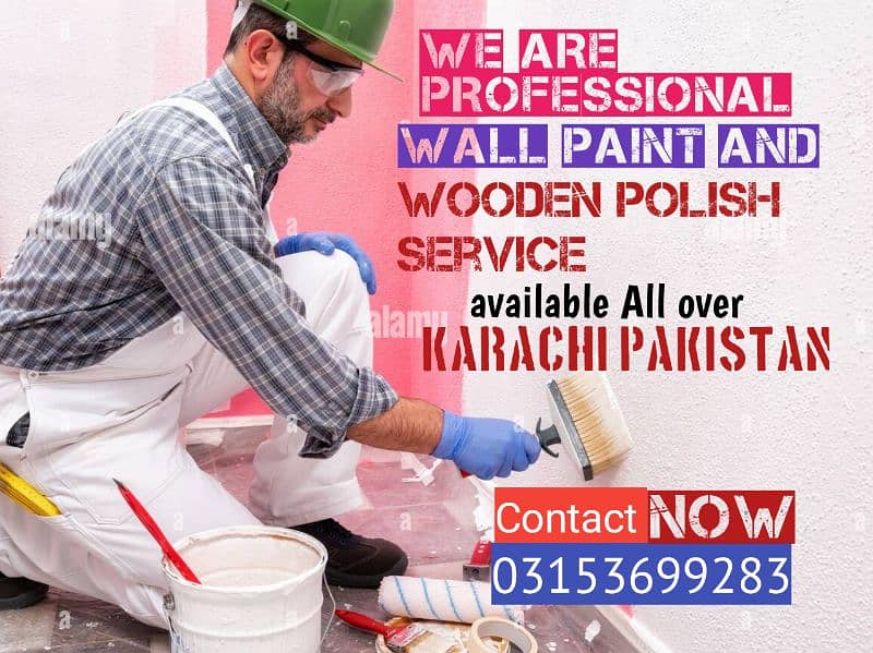 Professional House Paint work wood polish painter renovation service 1