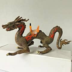 PAPO Fantasy Dragon Fighter 2010 Fire Collectable Rare Figure