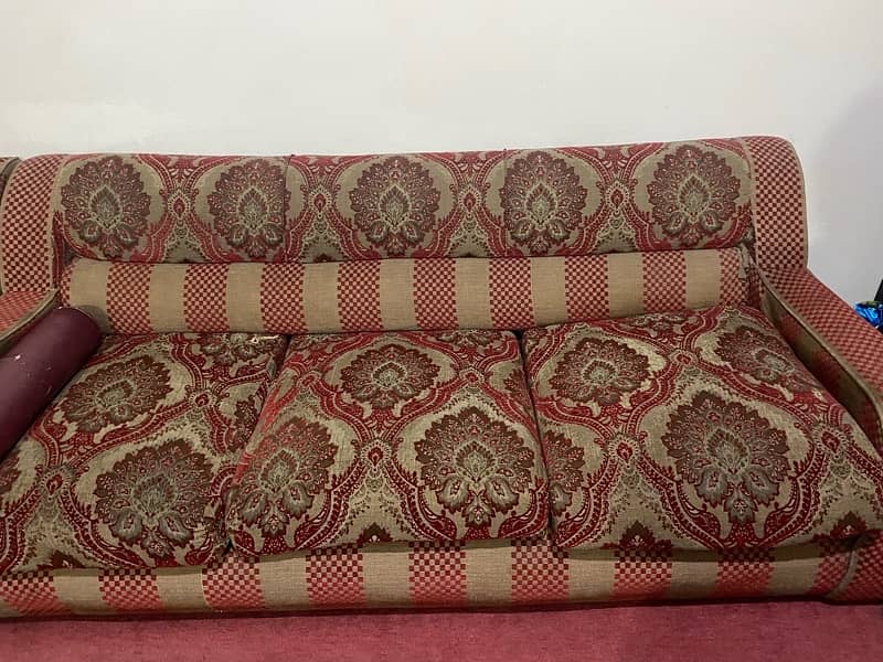 7 seater sofa, Maroon color 2