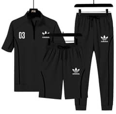 DRY FIT PACK OF 3 ADI TRACKSUIT FOR MEN BLACK