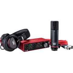 headphones, microphone & sound card