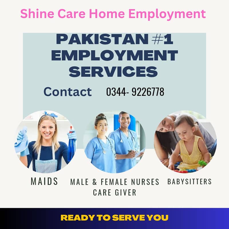 We provide Maids / Male & Female Nurses / Patient Care / Baby Sitter 1