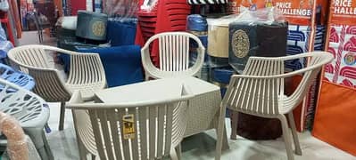 Plastic chair with table for sale -Dilivery All over Pakistan-outdoor