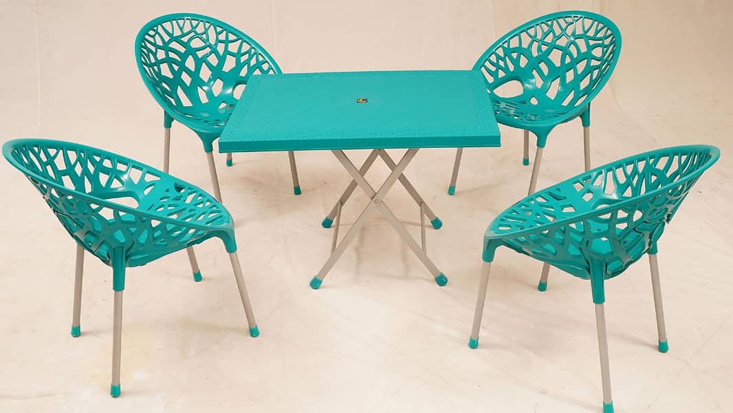 Plastic chair with table for sale -Dilivery All over Pakistan-outdoor 2