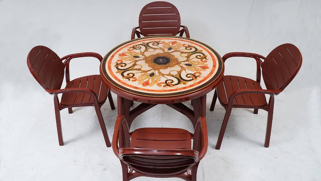 Plastic chair with table for sale -Dilivery All over Pakistan-outdoor 4