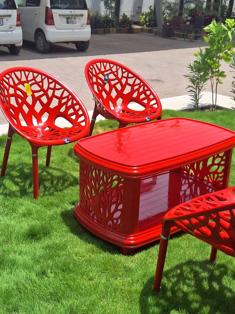 Plastic chair with table for sale -Dilivery All over Pakistan-outdoor 7