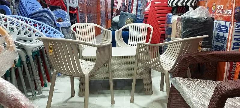 Plastic chair with table for sale -Dilivery All over Pakistan-outdoor 8