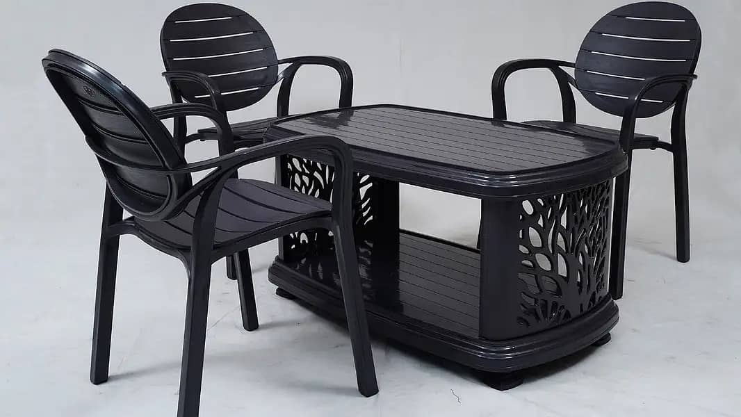 Plastic chair with table for sale -Dilivery All over Pakistan-outdoor 12