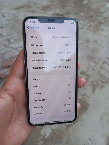 XS MAX 256 GB Non PTA 5