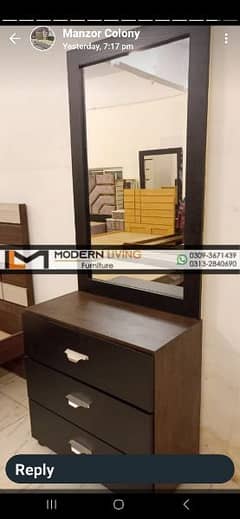 Modern Dressing Table 3 drawers with mirror best quality