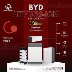 BYD lithium battery 48V100A 7 year warrenty