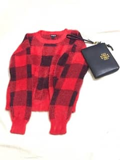 Women/Girl winter sweater branded Red colour oversized korean style