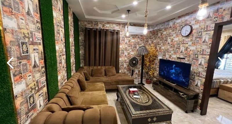 2 bedroom vip luxury apartment for rent on daily basis in bahria town 0