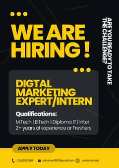 Digital Marketing experts | Jobs \ Staff Required