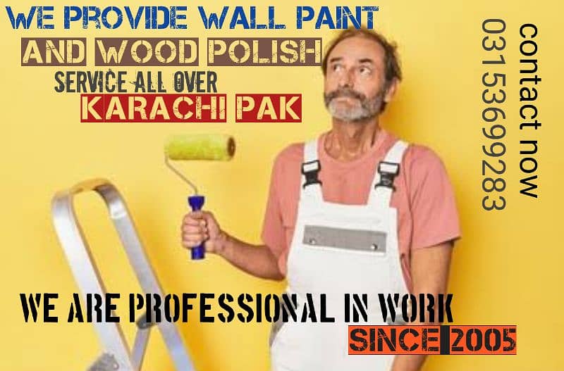 Professional House Paint work wood polish painter renovation service 0