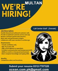 Female Call Center Agents (Inbound/Outbound)