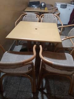 imported fiber chairs & table