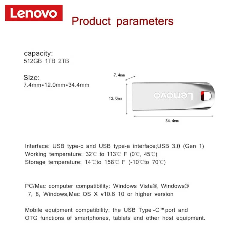 Lenovo 2TB (1900GB) USB 3.0 Flash Drives 5