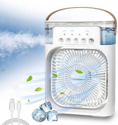 Portable Mini Electric Fan Air Conditioner Humidifier With LED Night L 0