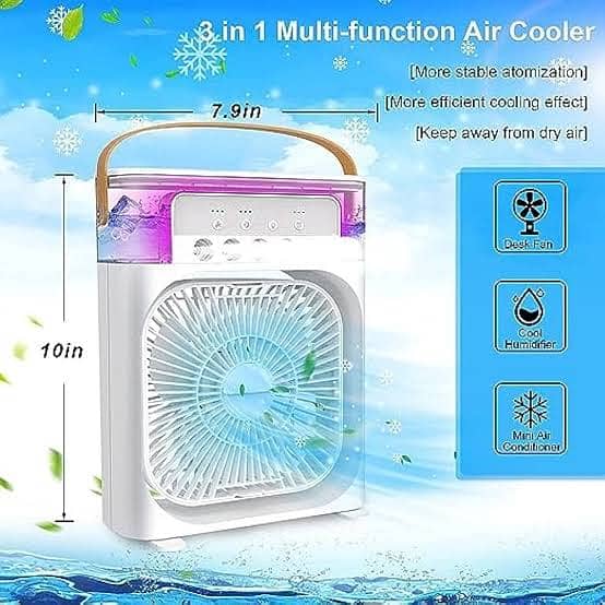 Portable Mini Electric Fan Air Conditioner Humidifier With LED Night L 1