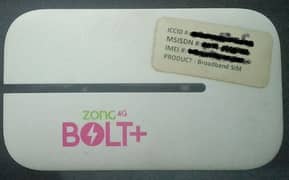 Zong 4g Bolt+ WiFi Device