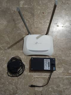 WiFi Router tp-link TL WR840N 300mbps adapter & Power bank