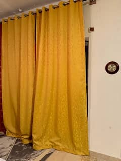 yellow curtains , set of four pieces