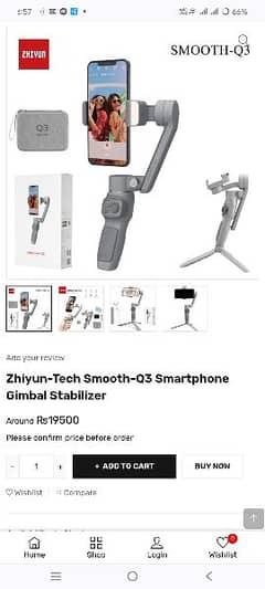 Zhiyun-Tech Smooth-Q3 Smartphone Gimbal Stabilizer