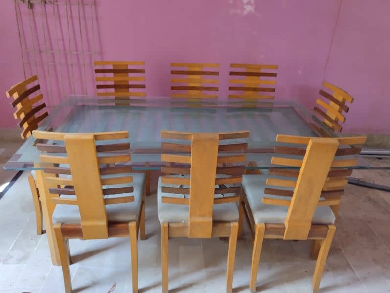 Dining Table with 8 Chairs Modern Stylish Design for Sale in Karachi 6