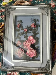 Hand made flowers frame