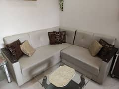 L shape sofa with center table for sale