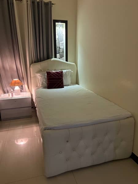 fancy bed | Single Bed | bed with mattress | good Condition 1