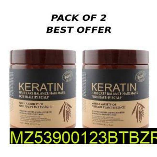 Brazilian Nut Keratin Hair Mask, 500 ML, Pack Of 2 2