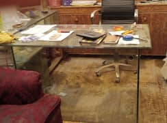 12mm glass office table