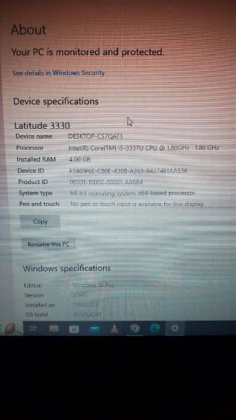 laptop Dell RAM4GB SSD 9