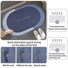 New Super Absorbent Floor Mat For Bathroom Non Slip, Fast Drying Soft