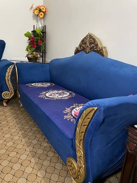 Royal Blue 5setaer Sofa set 2