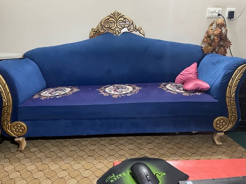 Royal Blue 5setaer Sofa set 4