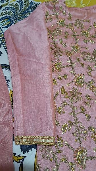 3 piece suit with heavy embroidery shirt and dupatta 7