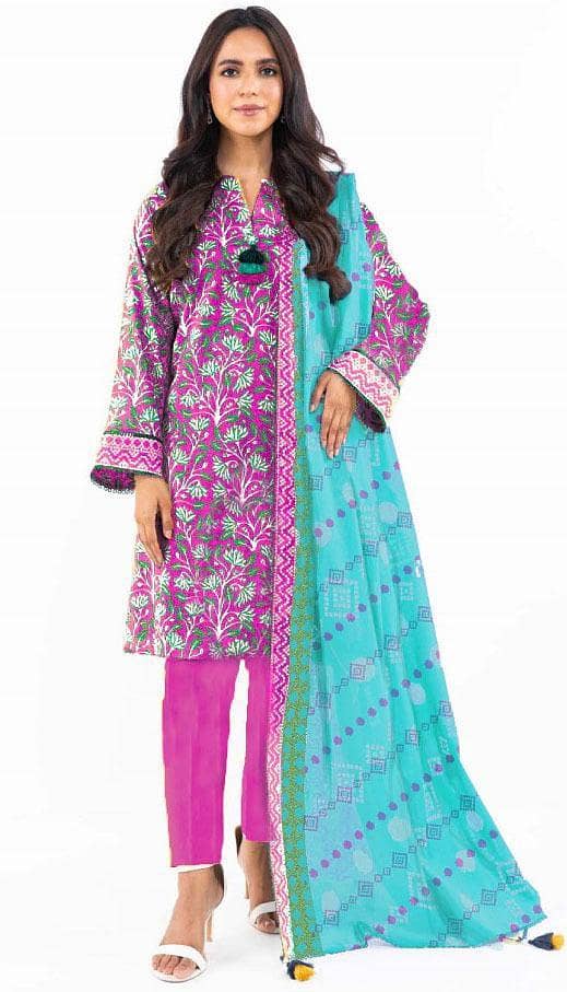 3 pcs lawn suits 5