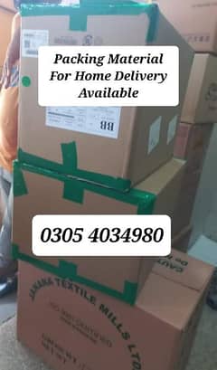 Cartons boxes Flyers/Packing Material/Bubble/Loaders Shifting Labour