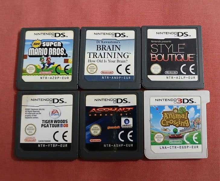 6 Nintendo DS/DSi/3DS Game Cards 0