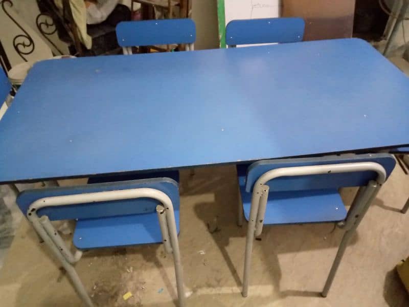 studay table with 6 chairs for sale 0